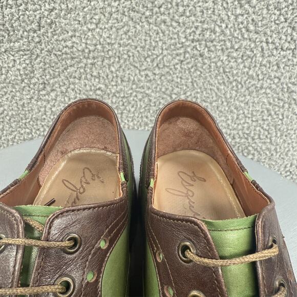 George Esquivel Vanas Mens Shoes 9 Green Brown Wingtip Oxford Made in USA $1100 - Picture 8 of 16